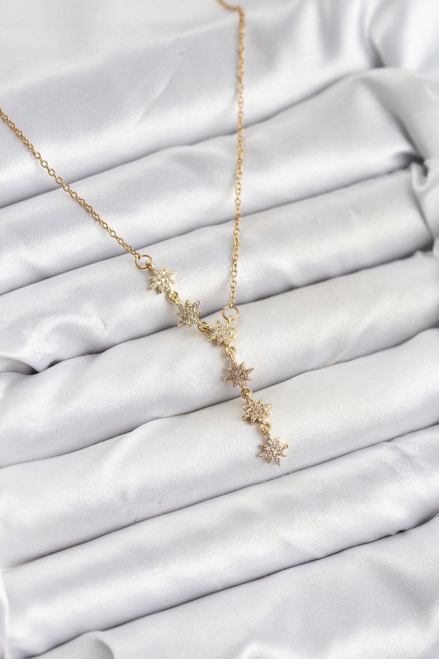 316L Steel Chain Gold Color Polar Star Model Women's Necklace