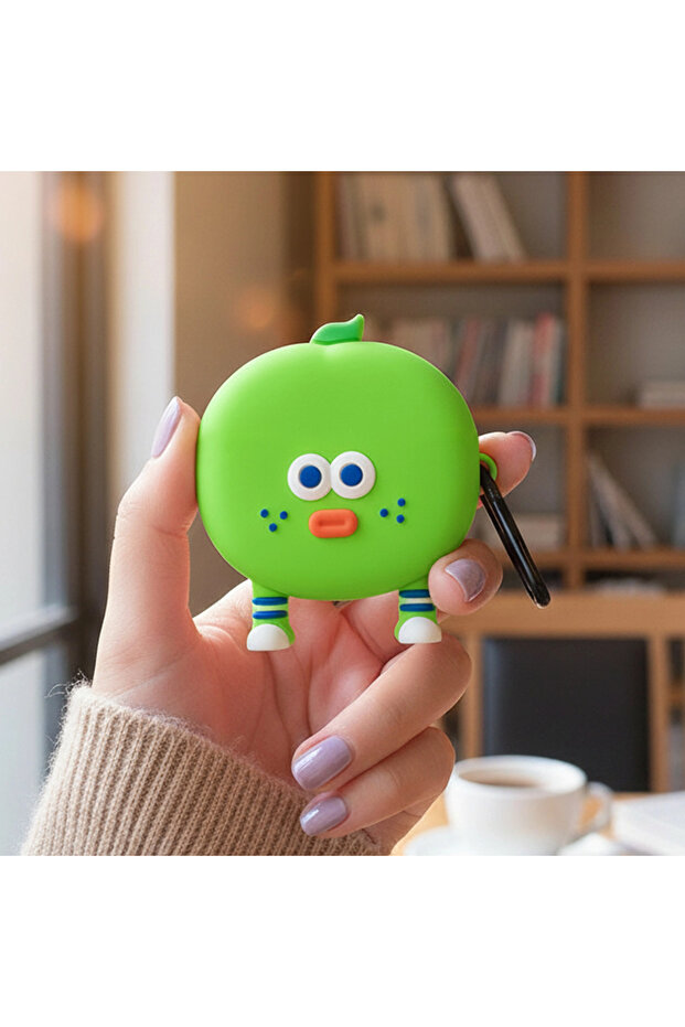 حافظة CaseOnn لسماعات Galaxy Buds 2 Pro مع شخصيات كرتونية باللون الأخضر التفاحي