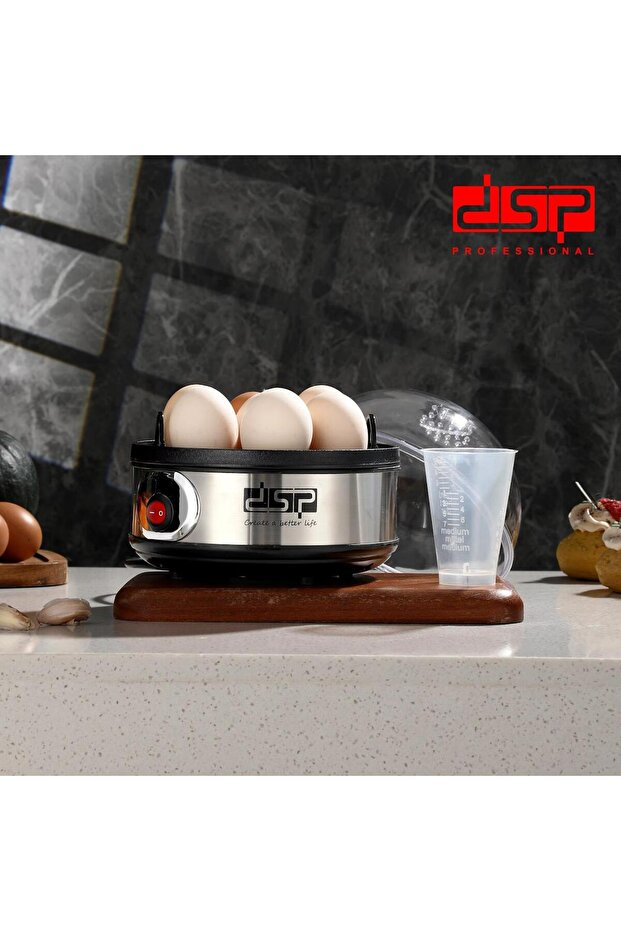 Egg Boiler | 350W | 7-Egg Capacity | Auto Shut-Off with Buzzer | Stainless Steel Heating Plat