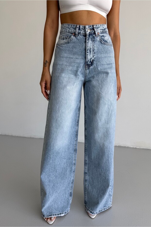 Women's Baggy Jean Stretchy High-Waisted Palazzo Jeans