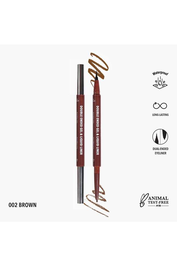 Double Ended Gel & Liquid Liner (002, Brown)