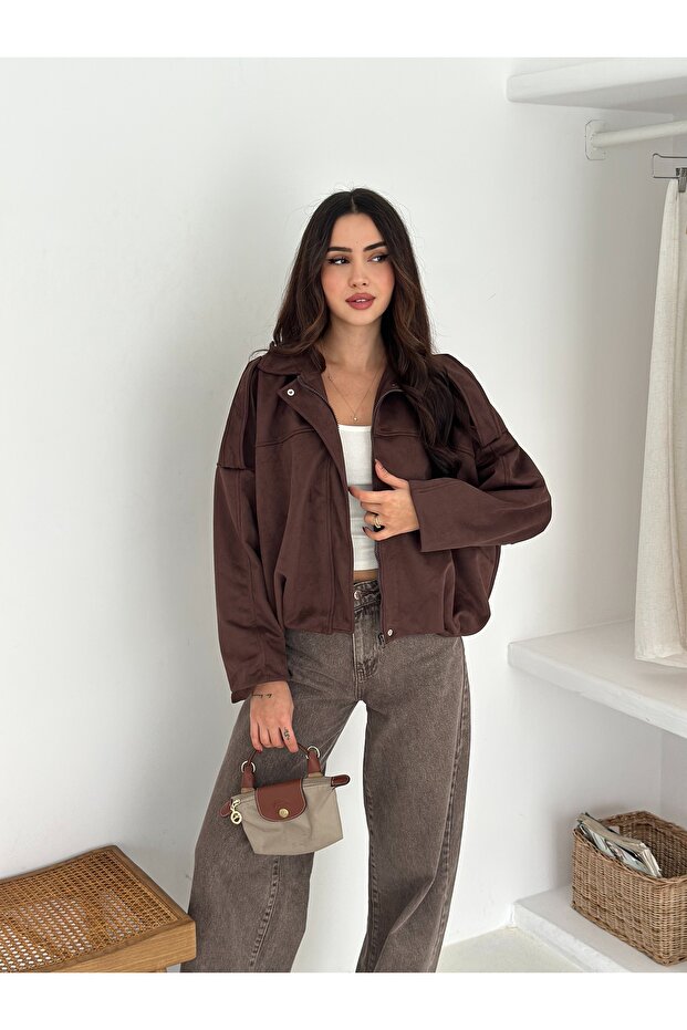 Süet Astarli Bomber Ceket - 1