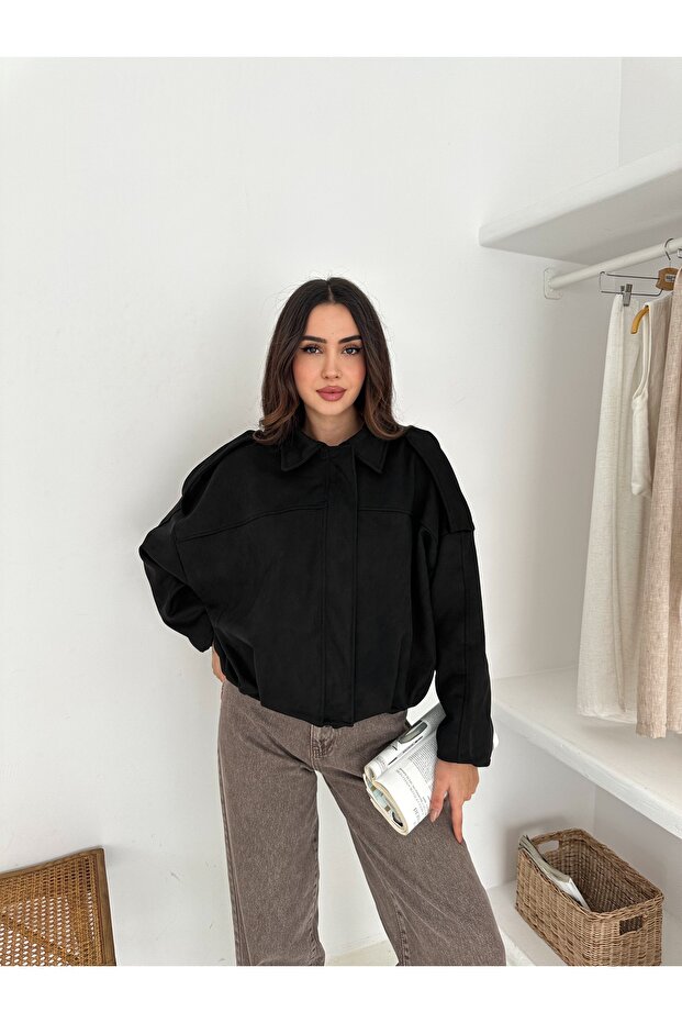 Süet Astarli Bomber Ceket - 3