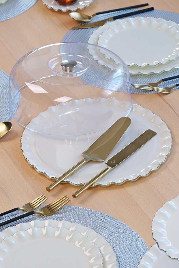 Solid Krem Wavy Platin 34 Parça Tea Time - 1