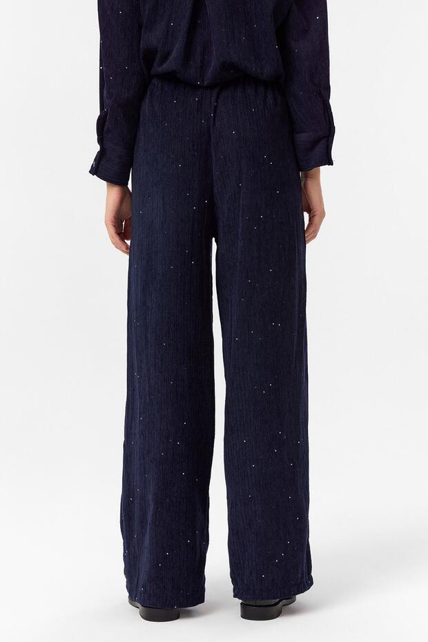 Çizgili Pullu Pantolon - 6