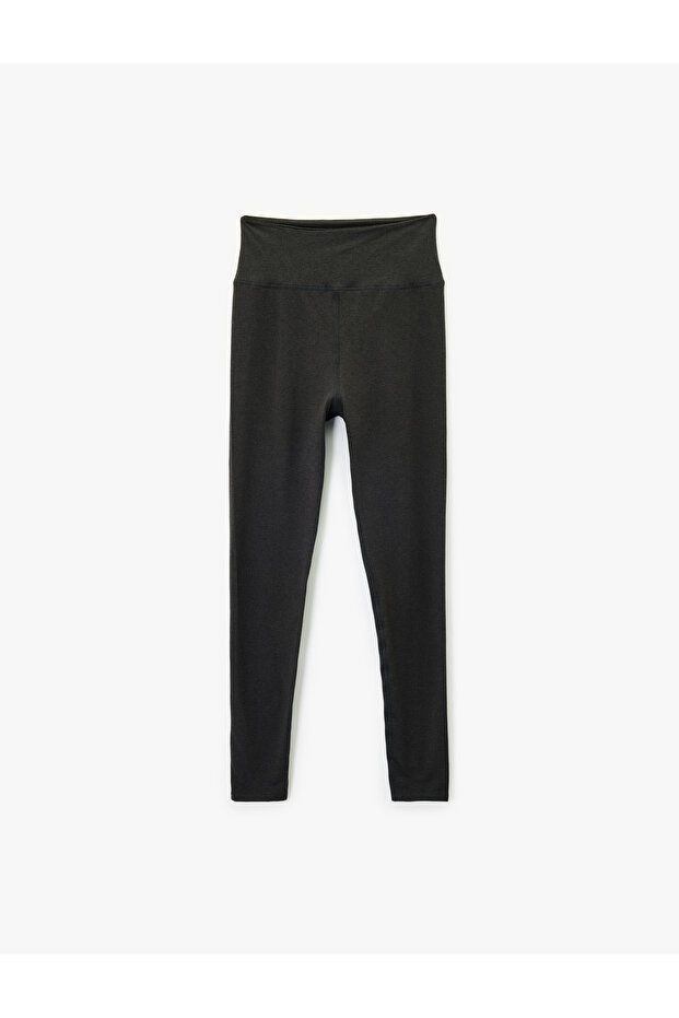 Slim Fit Standard Waist Stitching Detailed Sports Leggings