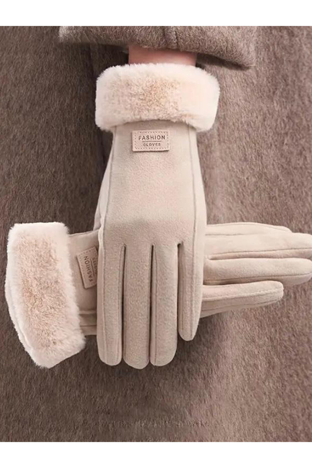 Kadın Krem Eldiven - 1