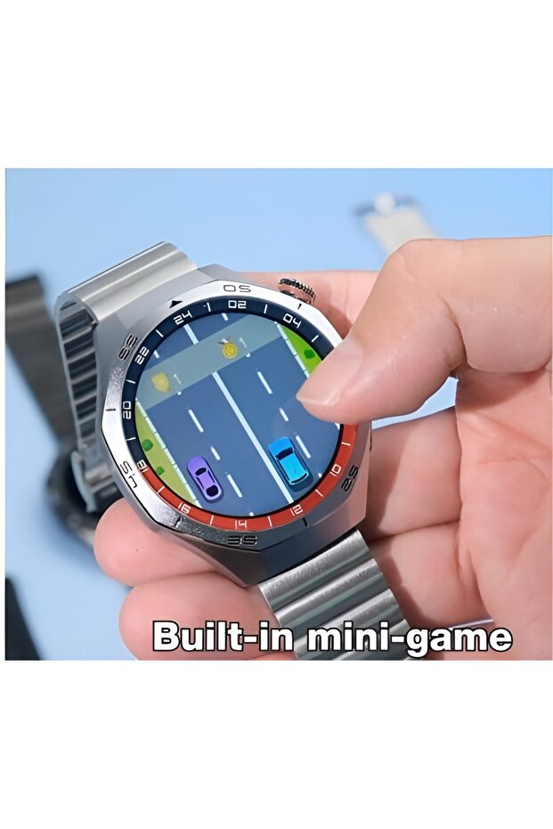 A hybrid analog-digital smartwatch with fitness tracking capabilities and Bluetooth connectivity for notifications, with 2 straps. - 6