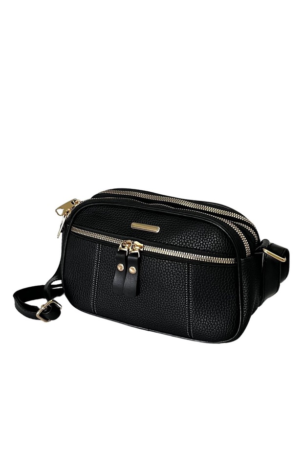 Siyah Deri Çapraz Çanta - 2