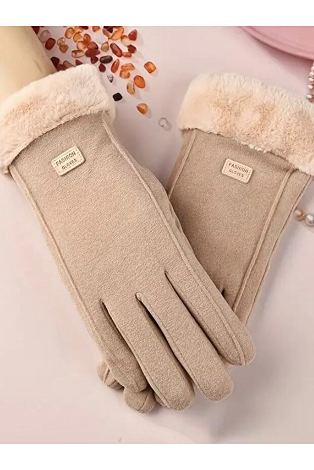 Kadın Krem Eldiven - 3