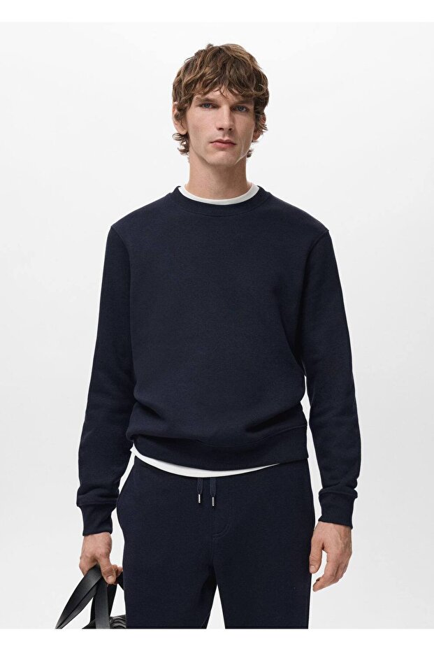 Regular kesim pamuklu sweatshirt - 1