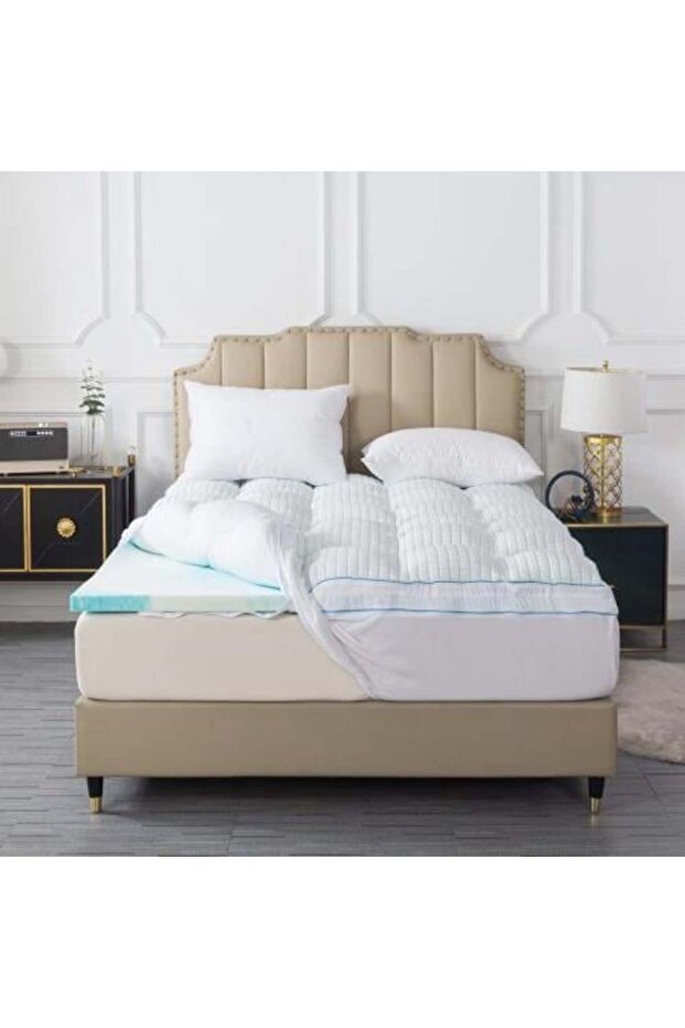 لباد ميموري فوم بارد فاخر لتبريد المرتبة – Cooling Memory Foam Pad