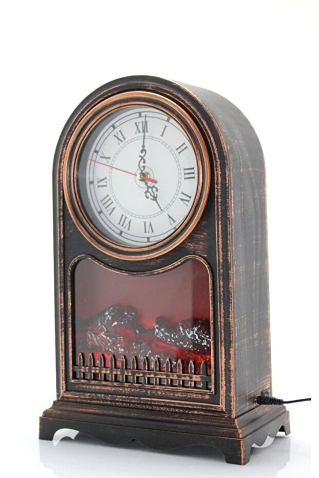 DEKORATİF LED IŞIKLI SAATLİ ŞÖMİNE (USBLİ) - 3