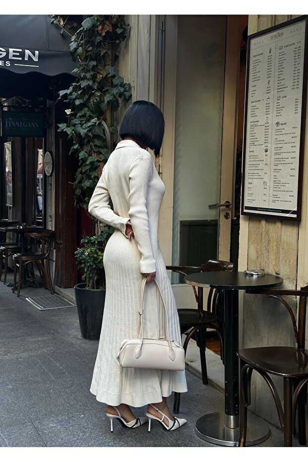 Uzun Triko Elbise - 6