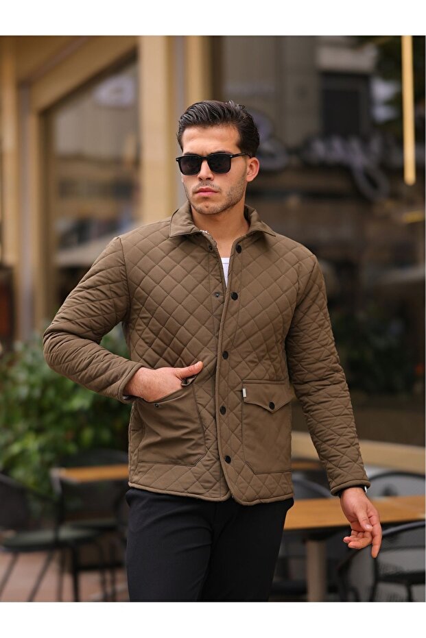 Çitçitli Fur-Lined Quilted Coat