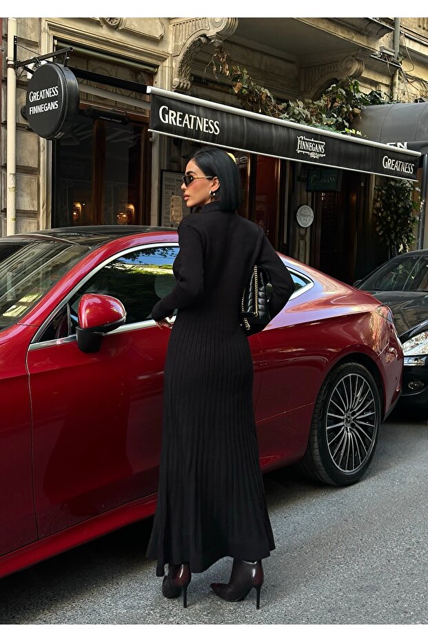 Довга трикотажна сукня - 5