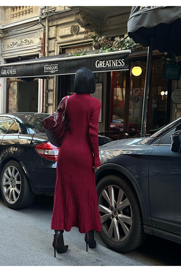 Uzun Triko Elbise - 7