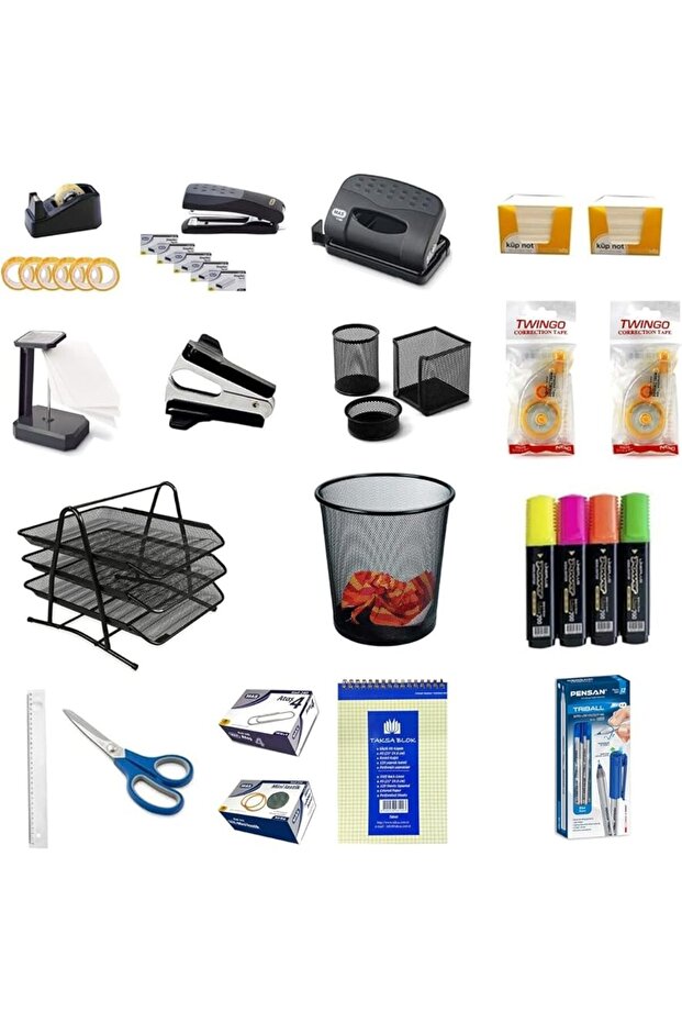 Stapler & Hole Punch Stationery Office Set 004-8698946584984