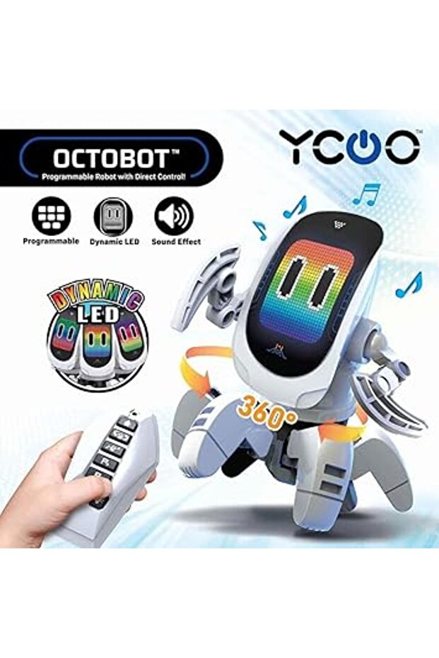 Sesli ve Işıklı Programlanabilir Octobot Robot - 5