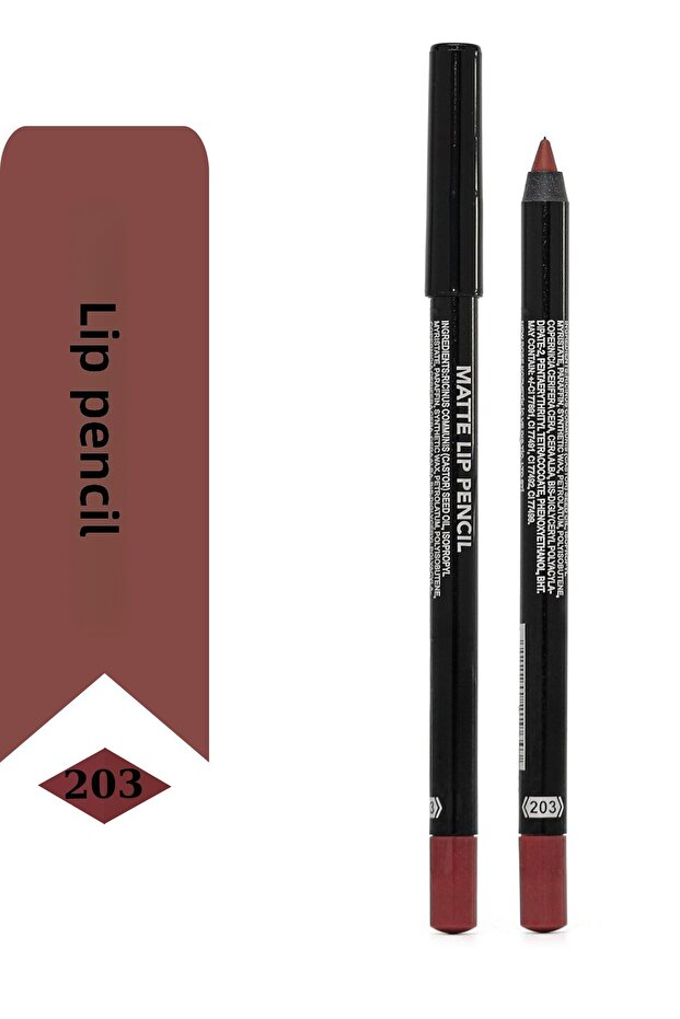 Lip Liner Matte Finish Smooth Texture Easy to Apply Long-Lasting Lip Contour Pencil