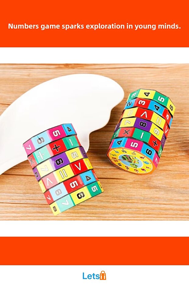 مكعب تعليمي للرياضيات، أداة تعليمية ممتعة وملونة - 2