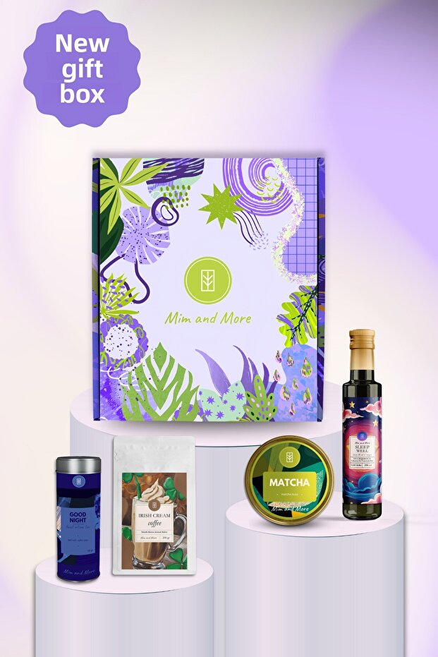 Moonlight Gift Box | Pure Matcha, Good Night Tea, Irish Coffee, Sleep Well Vinegar Set