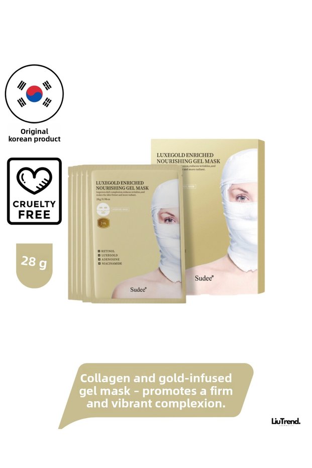 Luxegold Enriched Nourishing Gel Mask (1 Piece) Gel Mask Containing Collagen and Gold