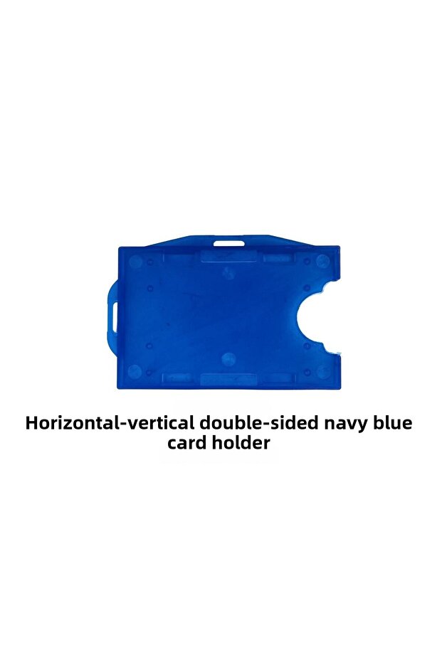 Navy Blue Horizontal Vertical Double-Sided Card Protector