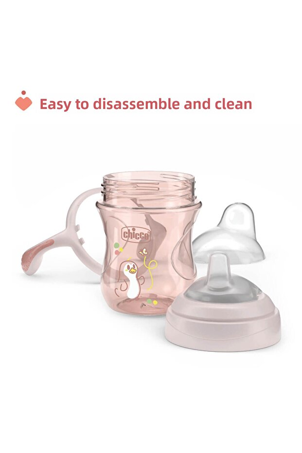 كوب انتقالي ذو طرف ناعم للفتيات بعمر 4 أشهر - 7
