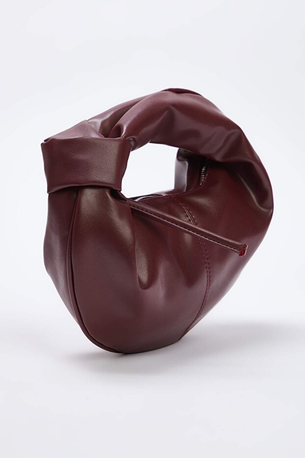 Bordo Kobieta Mini Torba z Owalnymi Ramionami TAKSS25OC00068 - 2