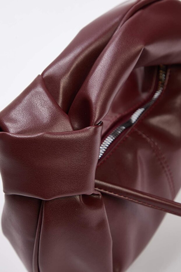 Bordo Kobieta Mini Torba z Owalnymi Ramionami TAKSS25OC00068 - 4