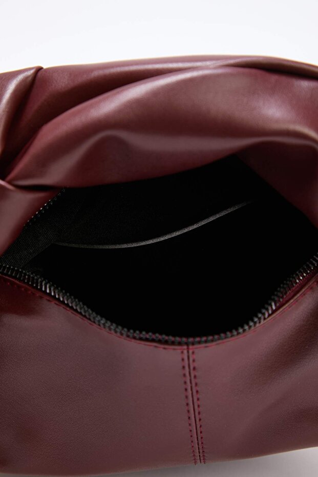 Bordo Kobieta Mini Torba z Owalnymi Ramionami TAKSS25OC00068 - 5