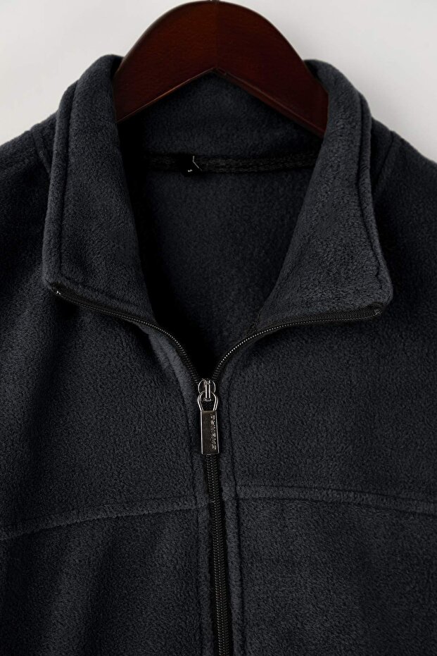 Antrasit Regular/Normal Kesim Fermuarlı Polar Sweatshirt TMNAW26SW00063 - 6