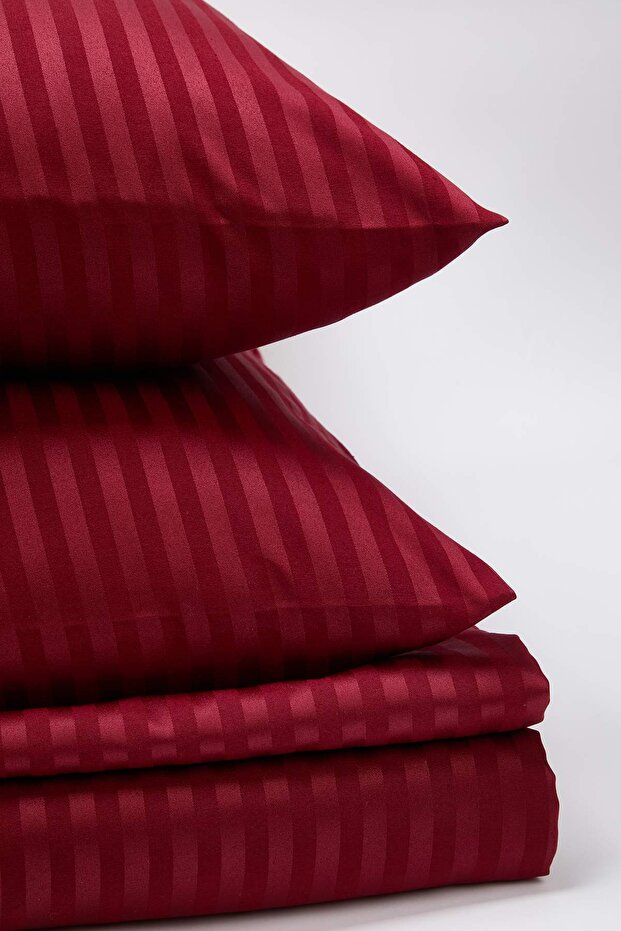 Çift Kişilik Yılbaşı Temalı Pamuk-Saten Çizgili Nevresim Takımı 200x220cm TPHAW26CKN00025 - 3