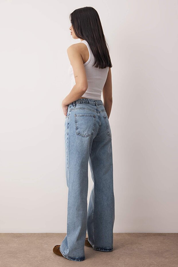 Mavi Yüksek Bel Wide Leg Palazzo Jeans TWOAW26JE00269 - 4