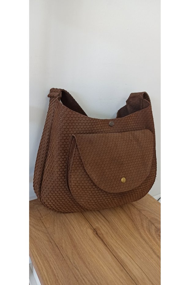 Real Leather Brown Arm Bag