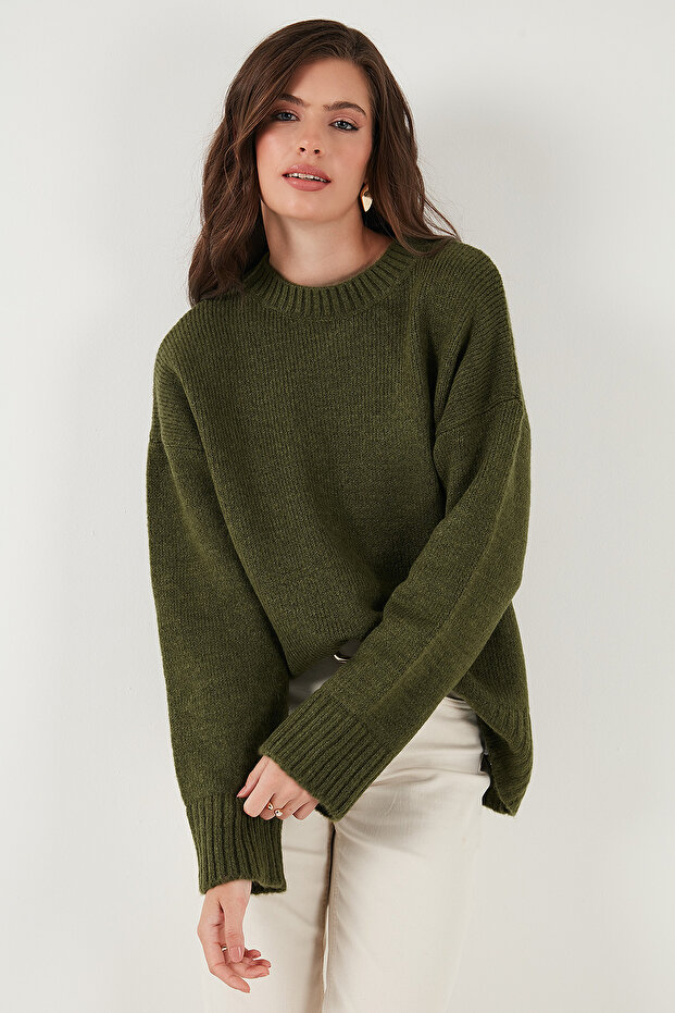 Regular Fit Bisiklet Yaka Basic Triko Kazak KAZAK 4616213 - 5