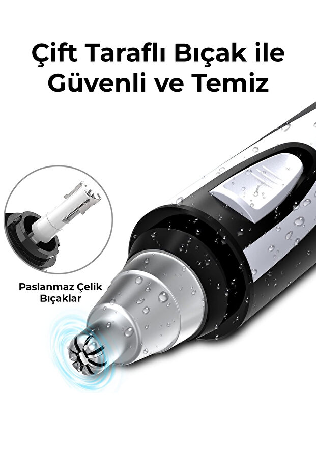 BK-105 Kişisel Bakım Seti 3 in 1 | Saç, Sakal ve Burun Tüyü Temizleme Makinesi, Şarjlı - 6