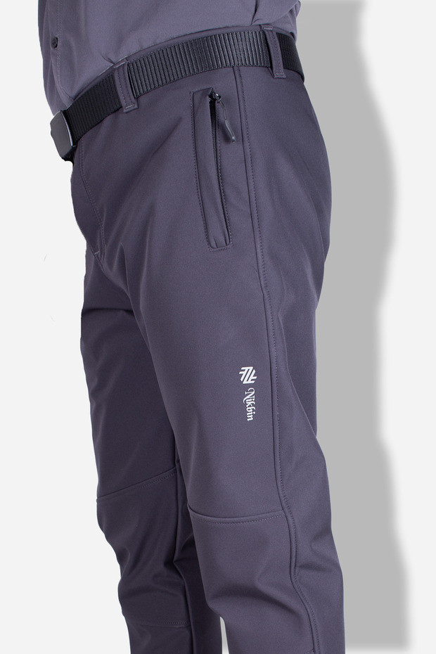Tactical Outdoor Trousers Softshell with Fleece Inside Water, Windproof (WINTER) -anthracite