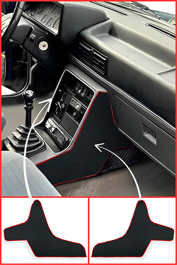 Renault Broadway R9/11 Spring Fairway Flash Torpedo Center Console Protection Red Side Covering Carpet