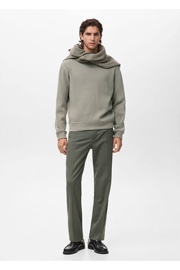 Düz kesim regular fit triko sweatshirt - 2