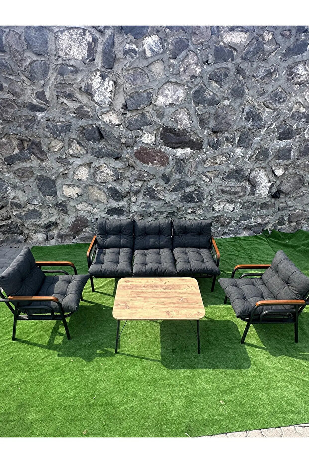 BM DESİNG BAHÇE BALKON MOBİLYASI 3+1+1+SEHPA