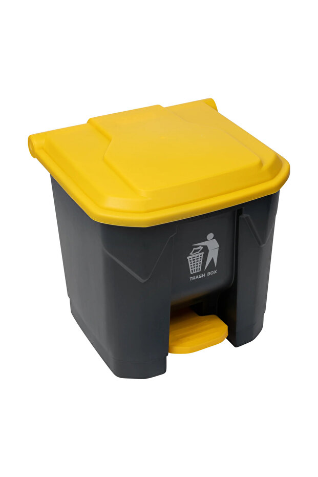 Lacot 30 Ltr Plastic Garbage Bin with Pedal, Step on Waste Bin (Grey)
