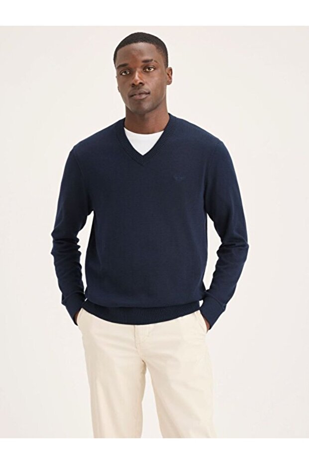 V Yaka Regular Fit Kazak - 1