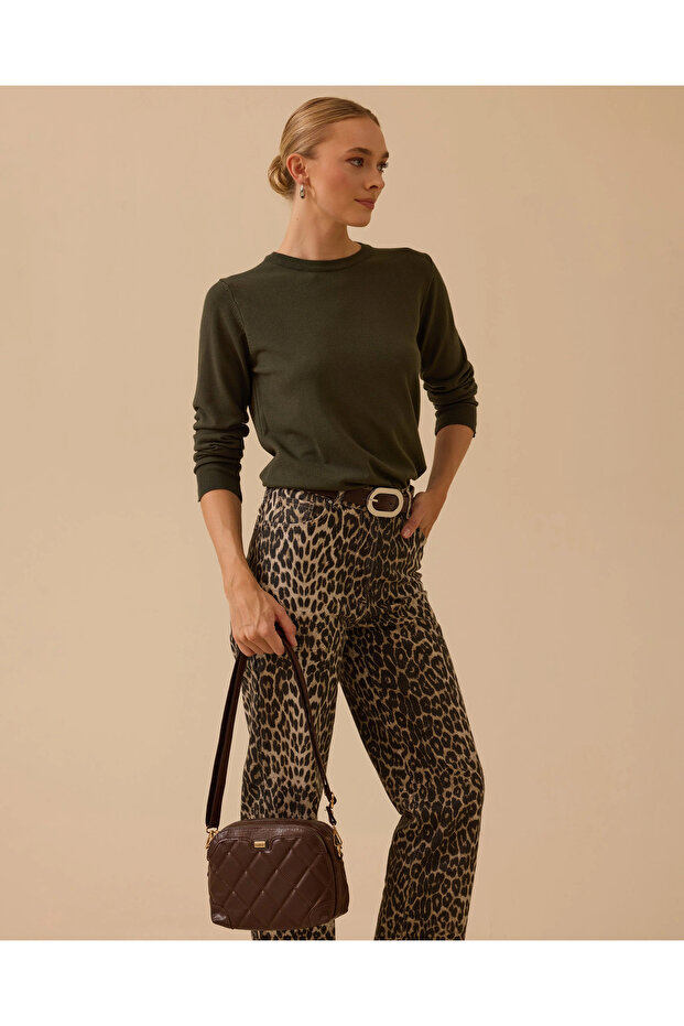 Sıfır Yaka Basic Triko Bluz - 3