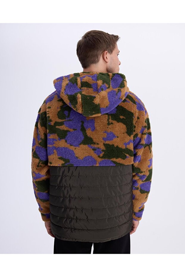 Authentic Alter Jacket Erkek Camel-Haki-Mor Regular Fit Sherpa Mont - 4