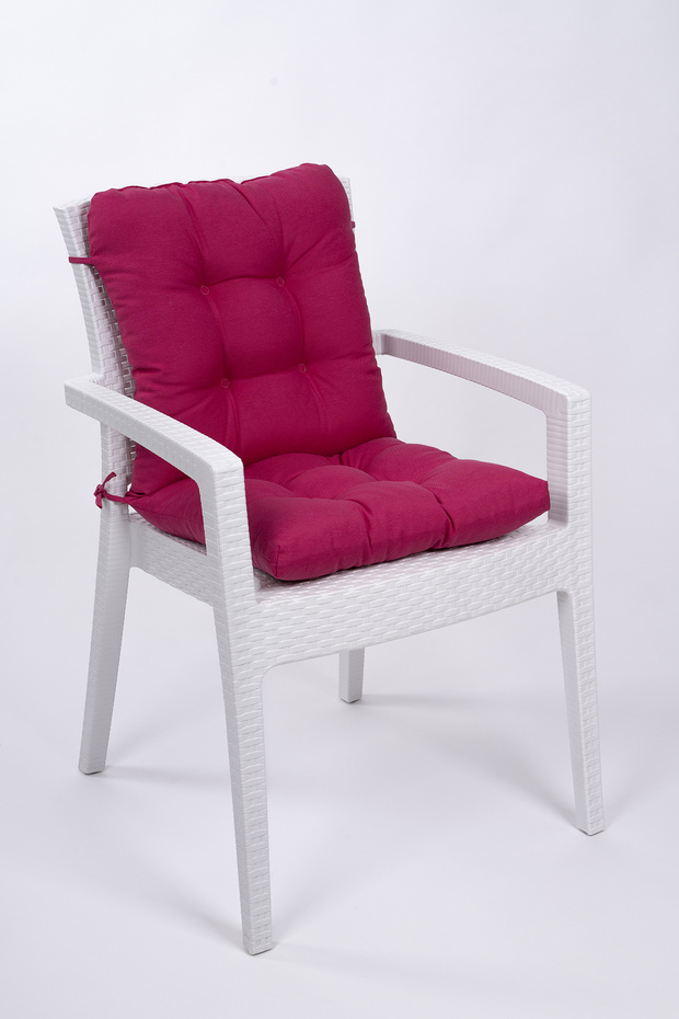 Neva Pofidik Fuchsia Backrest Chair Cushion with Special Stitched Laces, 44X88 cm
