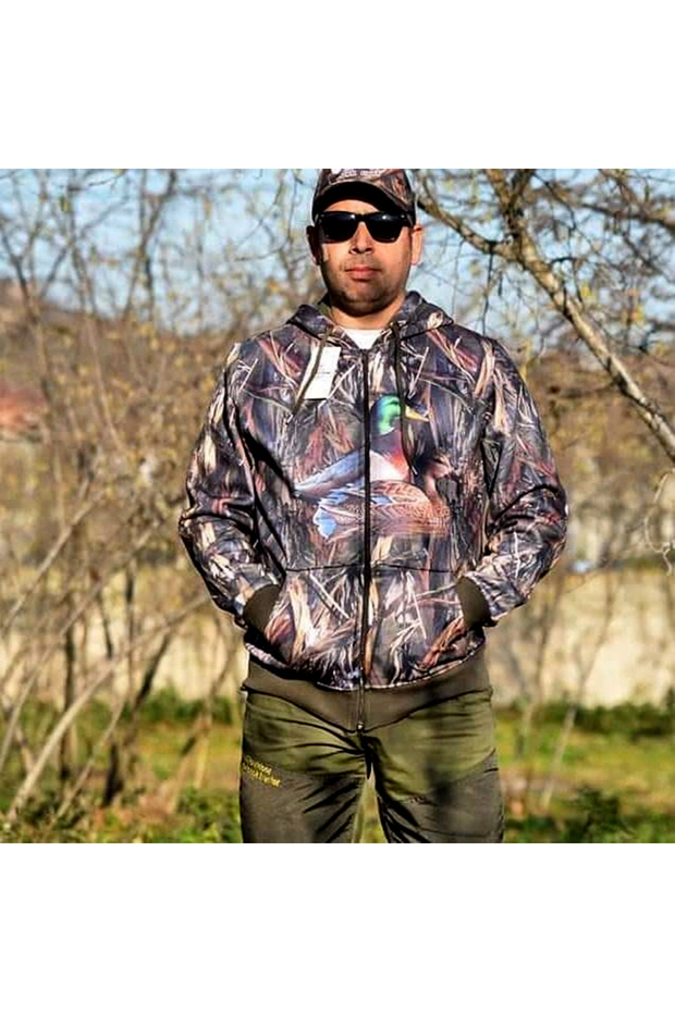 Duck Patterned Winter Fleece Jacket - 4