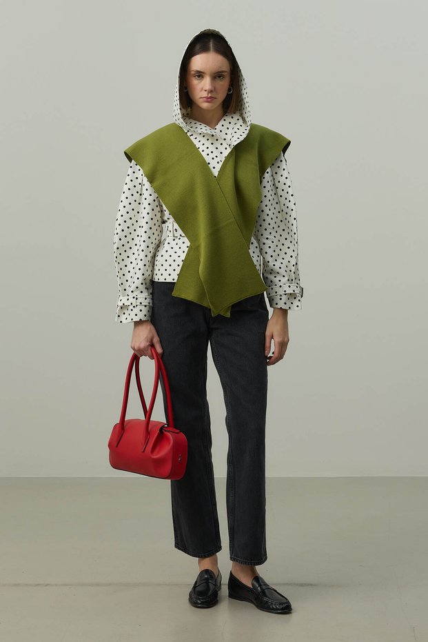 Square Piece Scarf Green