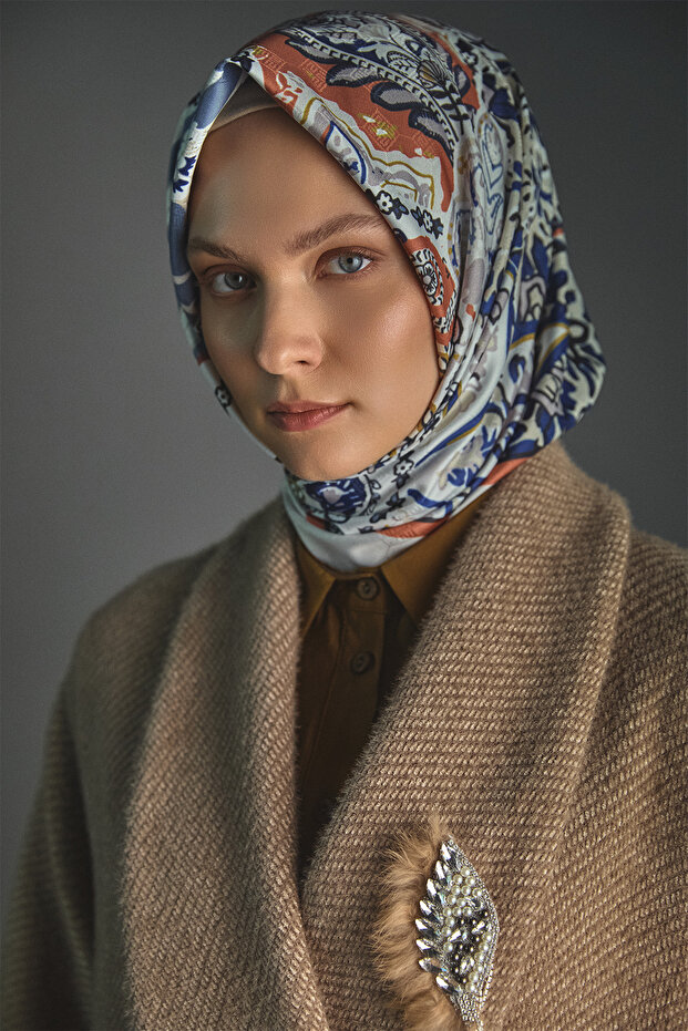 Asimetrik Yaka Oversize Manto - 4